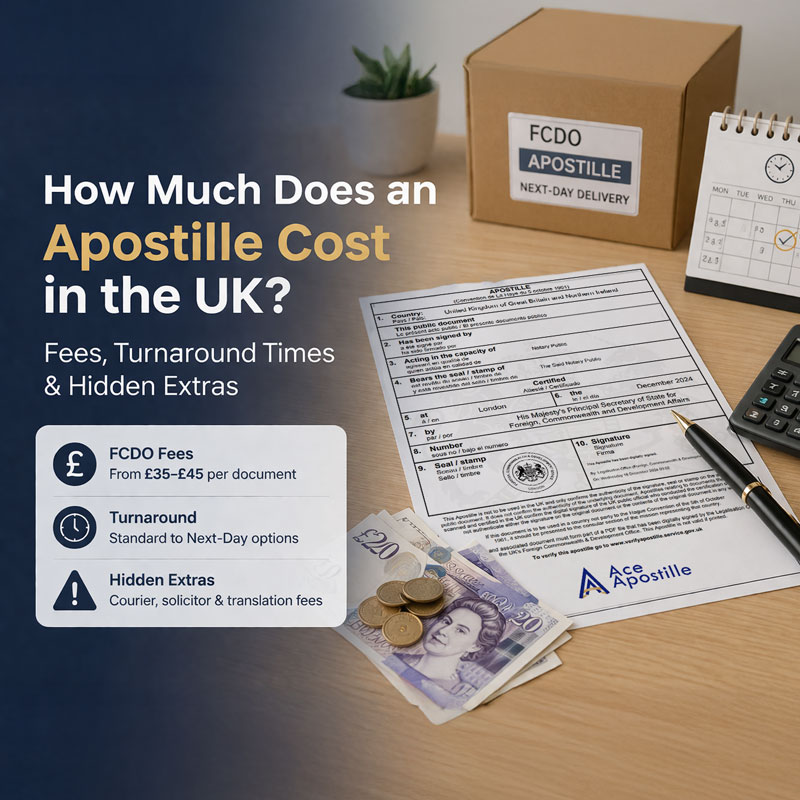 How much does an Apostille Cost in the UK?